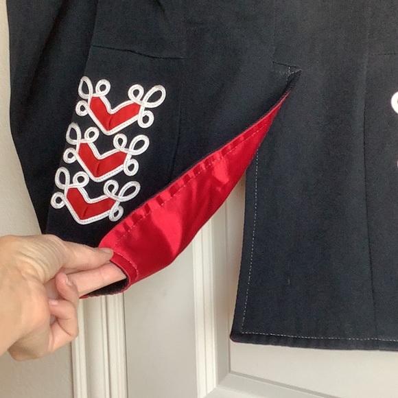 EUC Vintage 1960 Fruhauf Cardinal Red & Black Marching Band Uniform Jacket - Picture 6 of 11